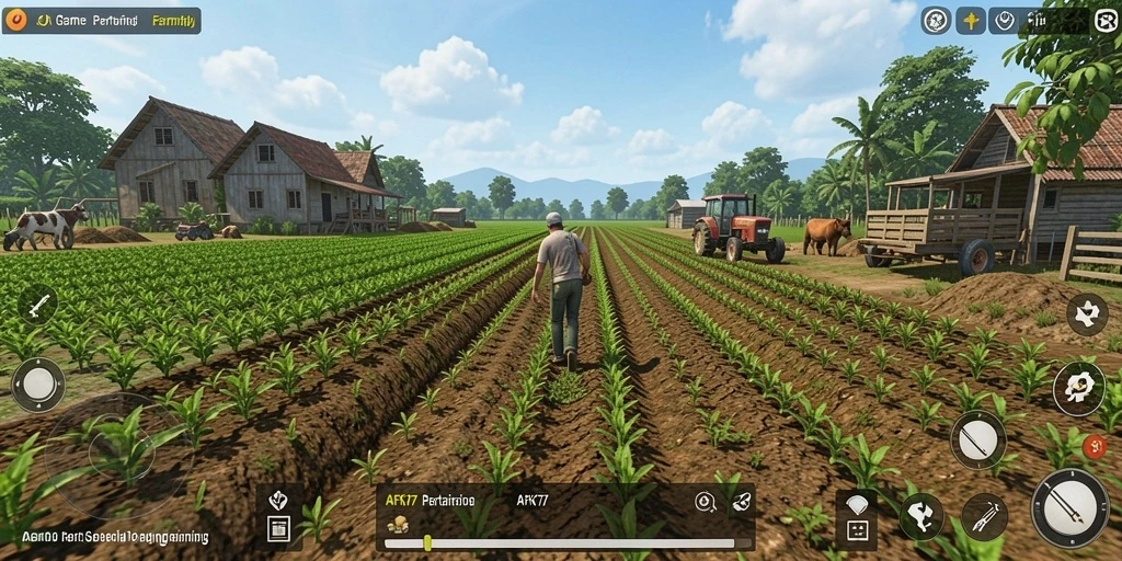 Tampilan gameplay AFK77 yang menawan dan penuh warna.