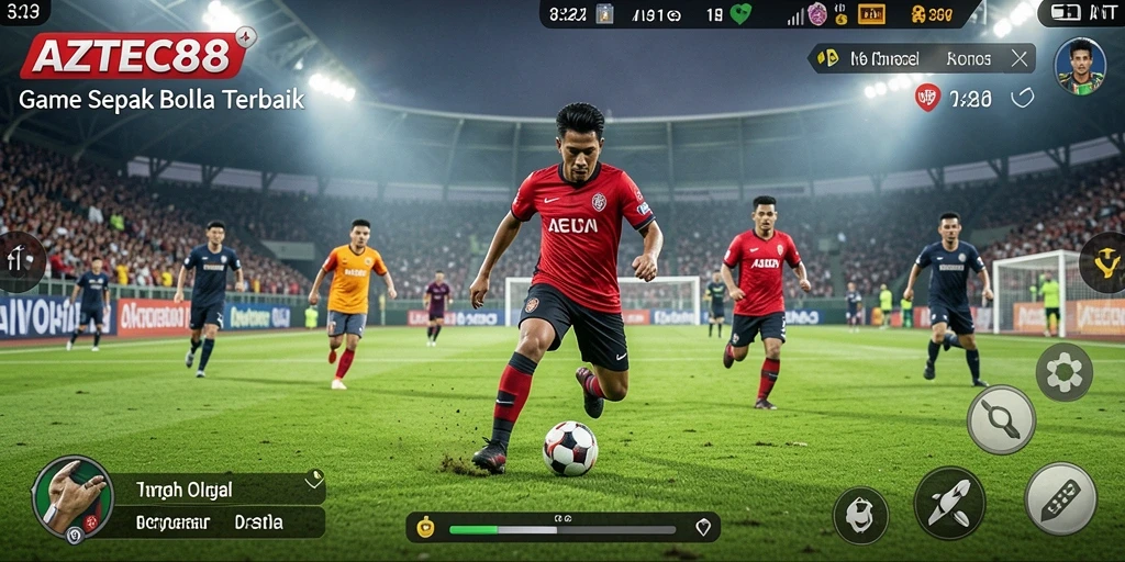 Tampilkan gameplay seru AZTEC88 dengan aksi sepak bola nyata.