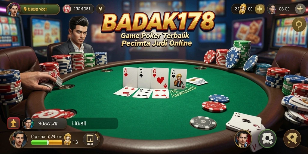 Tampilan gameplay seru dari <strong>BADAK178</strong> saat bermain Poker.