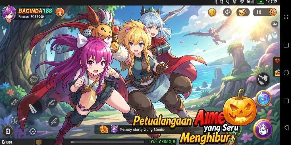 Tampilan gameplay anime yang menakjubkan di BAGINDA168.