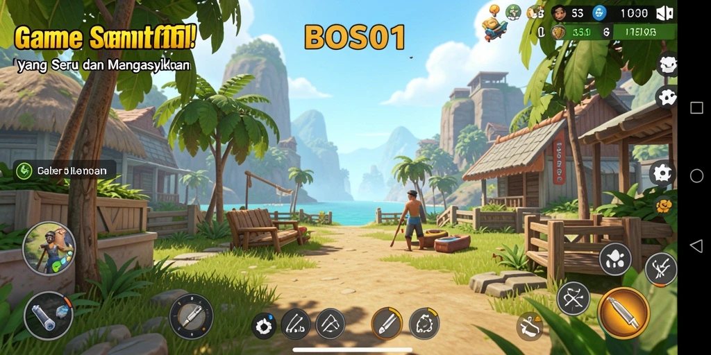Tampilan gameplay seru dan menarik dari BOS01 saat bermain.