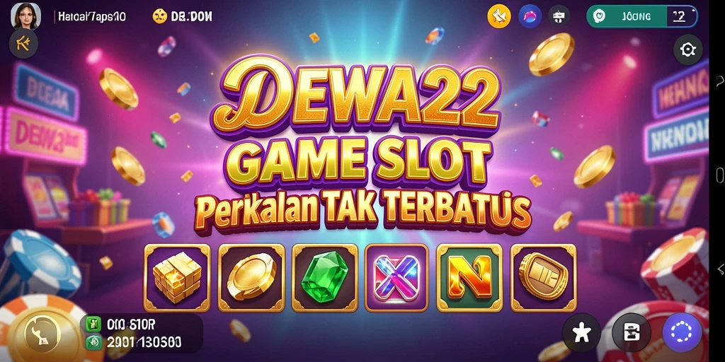 Screenshot gameplay DEWA22 menampilkan kolom slot yang menarik dan penuh warna.