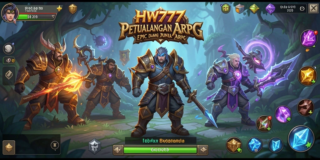 Tangkapan layar HW777 menampilkan aksi pertempuran seru dalam gameplay ARPG.