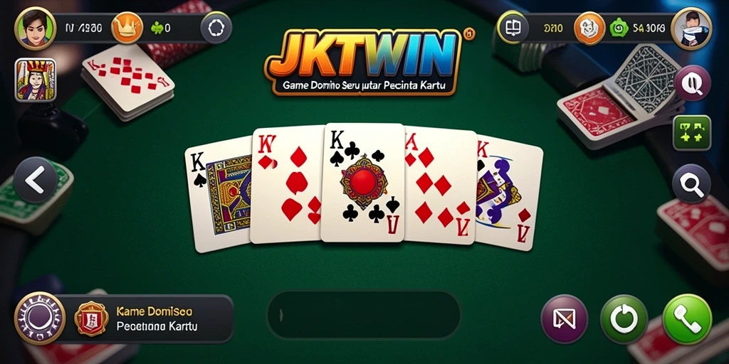 Screenshot gameplay JKTWIN yang menampilkan aksi seru permainan Domino.