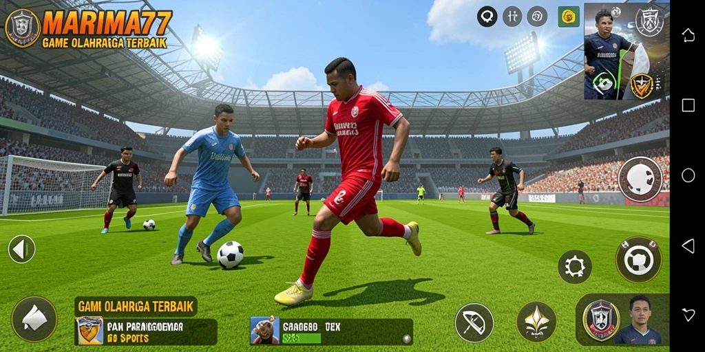 Tampilan gameplay MARIMA77 yang penuh aksi olahraga seru.