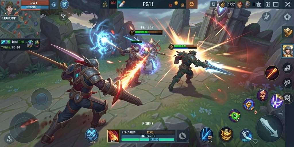 Tangkapan layar yang menunjukkan aksi seru dalam gameplay PG11.