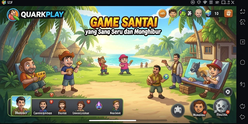 Tangkapan layar dari gameplay QUARKPLAY yang seru dan menyenangkan.