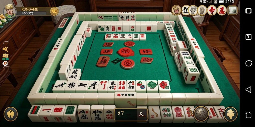 Tampilan gameplay menarik dari RSNGAME dengan tantangan Mahjong.