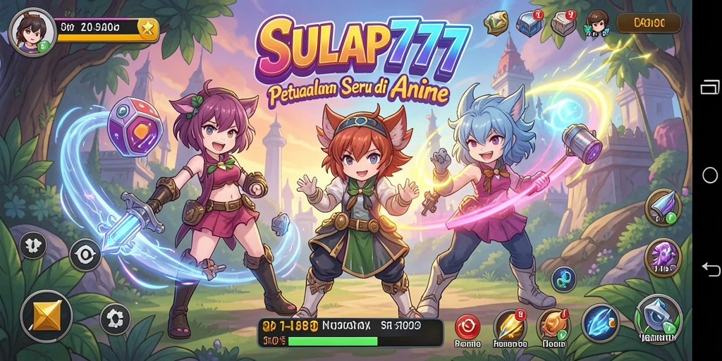 Tampilan gameplay SULAP777 yang menakjubkan dengan karakter Anime.