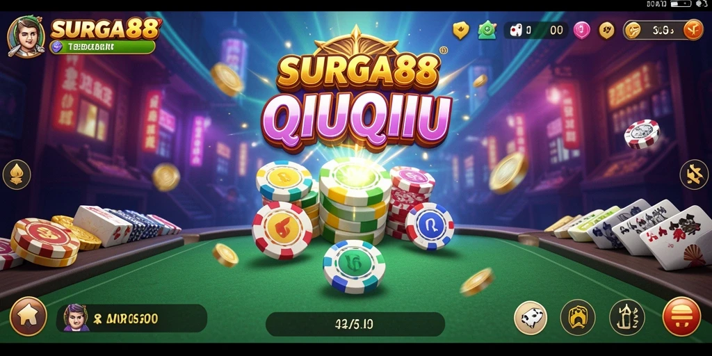 Tampilan gameplay menarik dari SURGA88 yang penuh aksi QiuQiu.