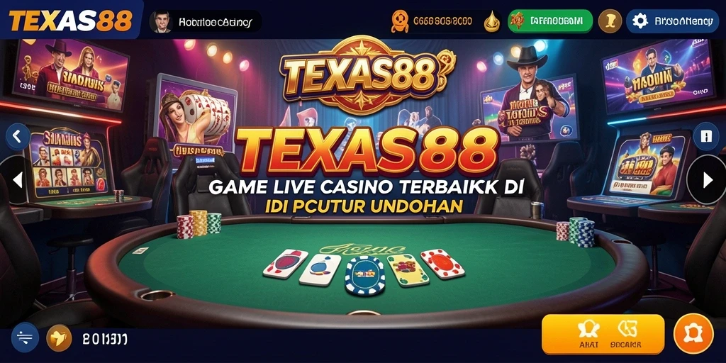 Tampilan screenshot gameplay Live Casino TEXAS88 yang menarik dan interaktif.